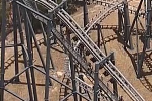 Passengers were stranded at the top of the roller-coaster at Movie World.