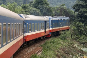 Riding the Reunification Express from Hanoi to Ho Chi Minh.