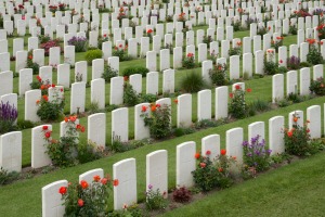 The Tyne Cot Commonwealth War Graves Cemetery in Leper, Belgium.