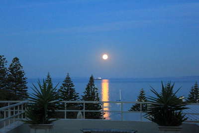 Moon rise from the 80m2 private balcony