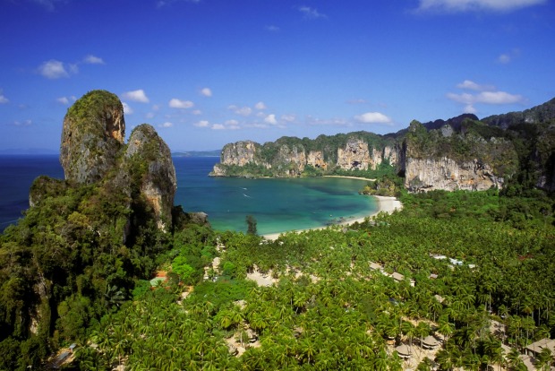 Railay Beach in Krabi Thailand.