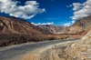 Manali-Leh road to Ladakh in Indian Himalayas near Baralacha-La pass. Himachal Pradesh, India.