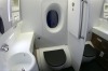 The toilet on board the Qantas A380.