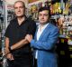 Sam and Naser Dastyari in Sam's dad's shop, King of Knives, Queen Victoria Building, Sydney.