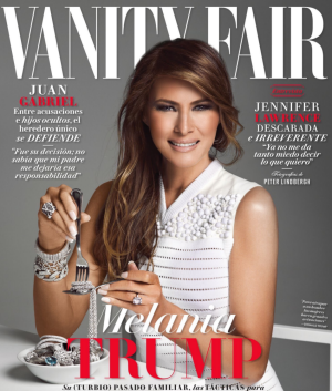 Melania Trump on the cover of Vanity Fair Mexico. 