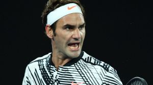 Roger Federer en route to victory.