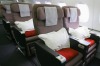 Premium economy class on board Qantas.