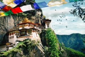 Tiger's Nest Monastery (Taktshang) in the Kingdom of Bhutan.