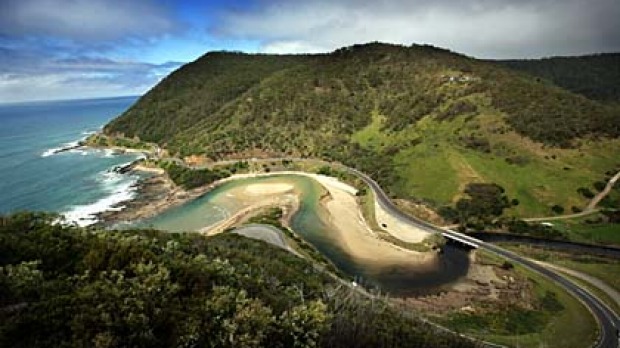 The tiny town that could ... view from the lookout at Lorne.