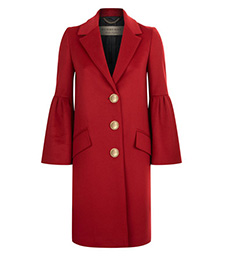 Burberry Bell Sleeved Wool And Cashmere Coat