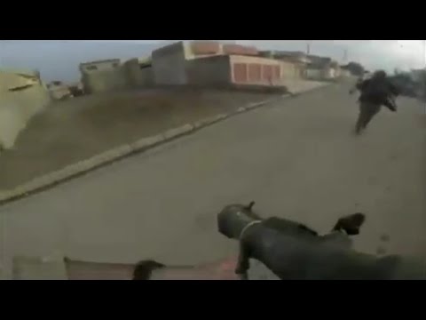 Iraq War 2017 - Helmet Cam Of Iraqi Special Forces Advance On ISIS Positions In Mosul