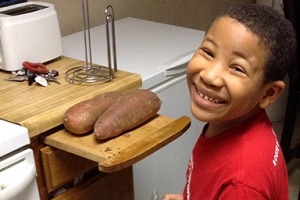 Jalen Bailey, 8, has a passion for baking and an ambitious goal.