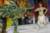 Performers from the Estacio de Sa samba school parade during Carnival celebrations at the Sambadrome in Rio de Janeiro, ...