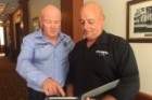 The CFMEU's Brad Parker (L) and Andrew Ramsey blamed Russian mafia for asbestos imports.