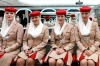 Photos: Inside Emirates' flight attendant school. Flight attendant students for Emirates pose in the image and uniform ...