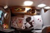 A first class seat on an Emirates Airbus A380 superjumbo.