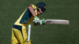 AUCKLAND, NEW ZEALAND - JANUARY 30: Sam Heazlett of Australia bats during the first One Day International game between ...