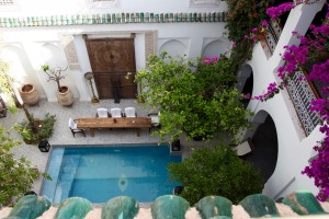 Pool view at Riad Yeux Bleus Marrakesh