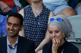 Commentator Waleed Aly and his wife, academic Susan Carland.