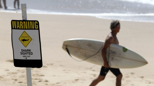 NCH  NEWS,
   Surfest Indigenous pro put on hold due to shark sighting at Merewether beach. Image shows warning sign  but some surfers went out anyway 
12th February 2015   pic    Darren Pateman