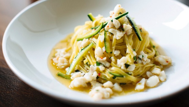 Spanner crab tagliolini with zucchini and chilli, one of the hits at Tipo 00.