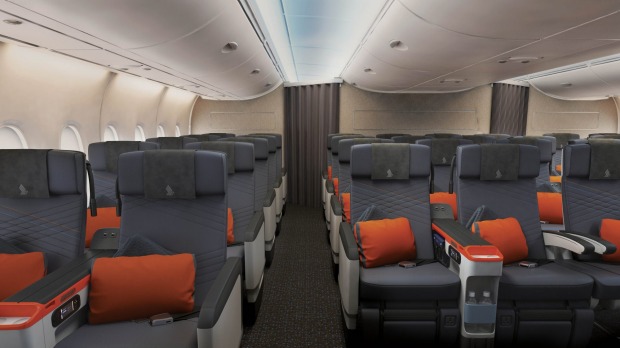 Singapore Airlines' premium economy cabin.