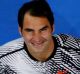 Roger Federer celebrates his victory. Rafael Nadal vs Roger Federer during the men's finals at the Rod Laver Arena. Day ...