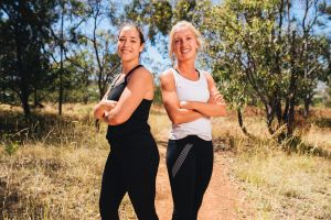Friends Charlotte Lynch and  Nicola Roth who are travelling to Namibia to run 250km.