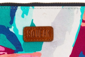 Squeak's digitally printed cotton canvas pouch is great for keeping small items in while travelling.