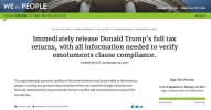 The petition demanding the release of President Donald Trump's tax returns.