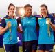 Embarrassing: The gold-medal winning Pearls will be forced to play on a training pitch for some of their games at the ...