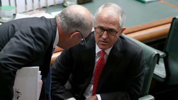 Treasurer Scott Morrison and Prime Minister Malcolm Turnbull.