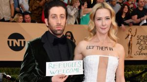 LOS ANGELES, CA - JANUARY 29:  Actor Simon Helberg (L) and Jocelyn Towne attend the 23rd Annual Screen Actors Guild ...