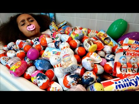 Bad Baby Dreams Messy Chocolate Bath Explosion - Kinder Surprise Eggs - Gummy Bear Candy