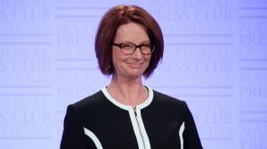 Prime Minister Julia Gillard announces the September 14 election date at the National Press Club of Australia on 30 ...