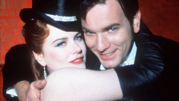 Nicole Kidman with Ewan McGregor in <i>Moulin Rouge</i>.