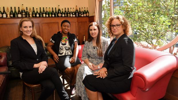 Victorian Premier's Literary Awards winners (left to right) Madeline Gleeson, Maxine Beneba Clarke Randa Abdel-Fattah, ...