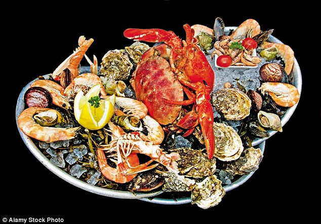 Seafood heaven: Fruits-de-mer from one of Normandy's  restaurants