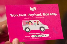 The Lyft logo. 