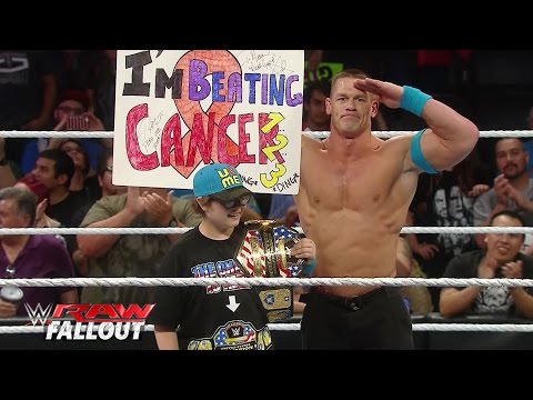 John Cena welcomes a courageous member of the WWE Universe to the ring: Raw Fallout, June 1, 2015