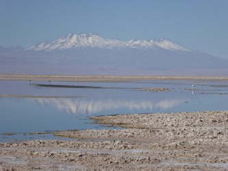 Dateline Chile. This photo was taken on the huge salt lake in the Atacama desert which is 100 km in length by 80 km ...