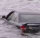 A car has plunged into the Swan River just off Mounts Bay Road in Crawley.