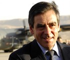 France's Prime Minister Francois Fillon  in Slemanyah international airport