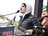 Linda Sarsour speaking during the Women's March on Washington on January 21, 2017 in Washington, D.C. 