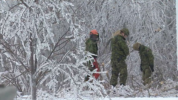 Ice storm, Shippagan, Canadian Armed Forces