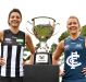 Big rivalry: Collingwood captain Steph Chiocci and Carlton captain Lauren Arnell.