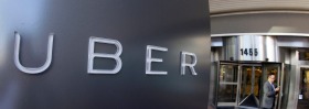 An Uber logo.