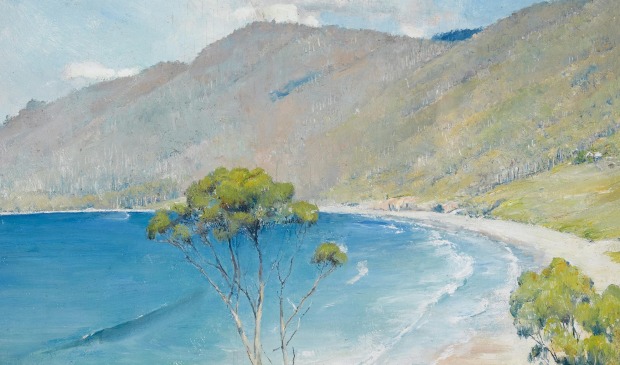 Tom Roberts, Eaglehawk Neck is being offered at Menzies' first sale of the year with an estimate of $35,000 to $45,000.