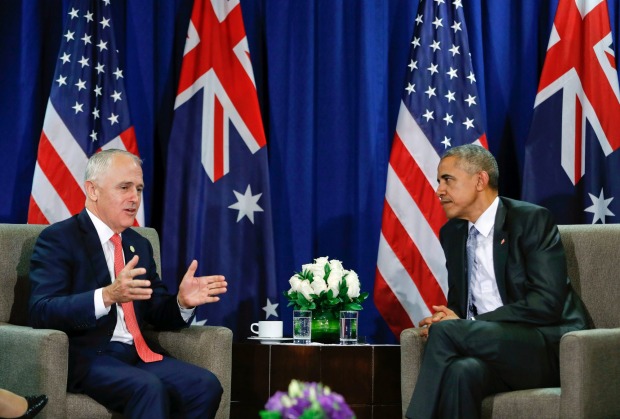 During more certain times, US President Barack Obama and  Prime Minister Malcolm Turnbull spoke of their support for the ...