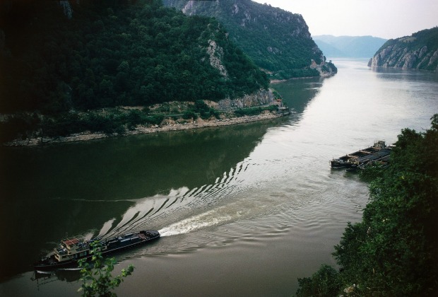 The Iron Gates, part of the boundary between Serbia and Romania. 